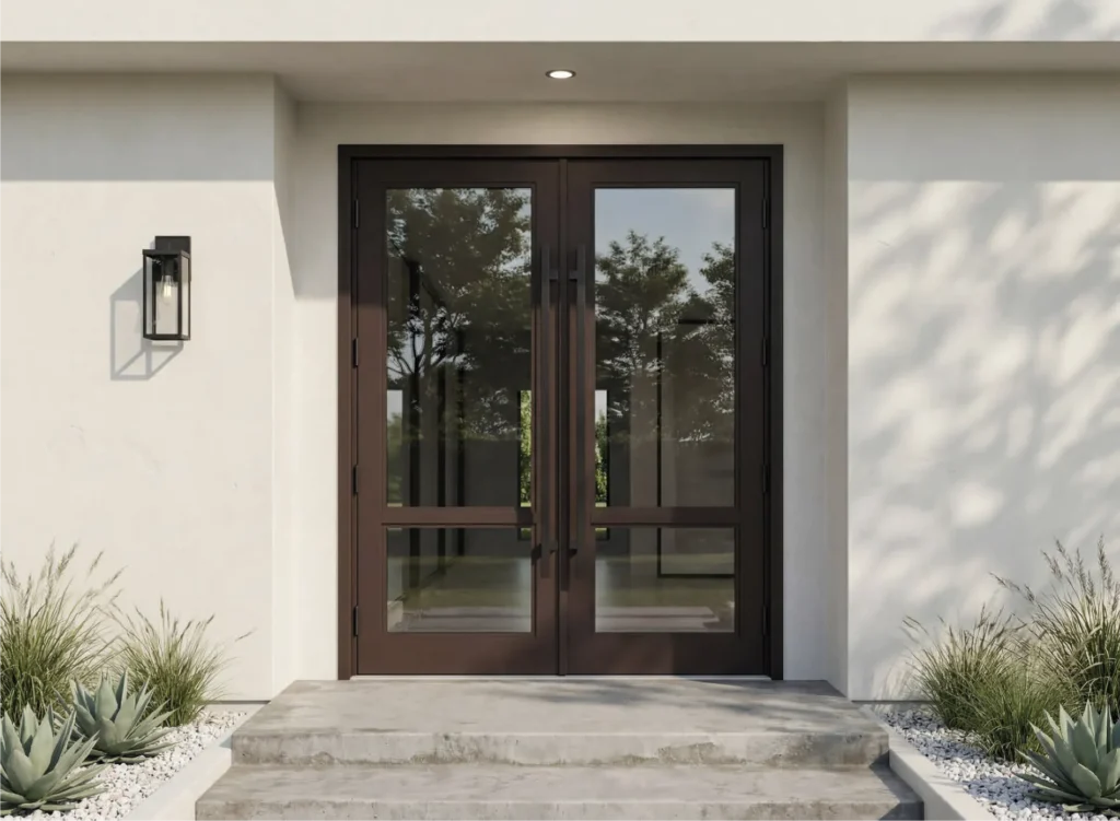 Modern Double Door Hurricane Impact